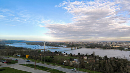 banks of Danube river in Novi Sad