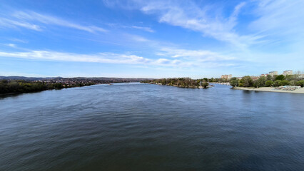 banks of Danube river in Novi Sad