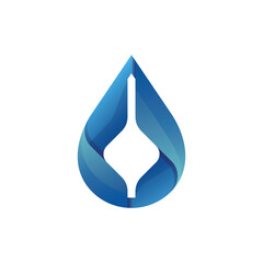 Fototapeta premium Water gradient colorful logo vector icon illustration