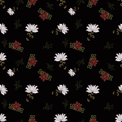 seamless floral pattern on vintage style  , Motif ethnic  floral seamless textil,  embroidery, print striped ornament floral, pattern, design for wrapping, silk, scarf, background, textile