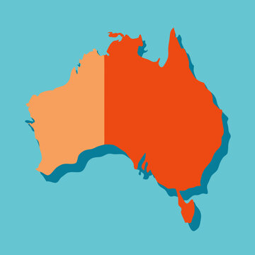 recommend clip art: australia map illustration