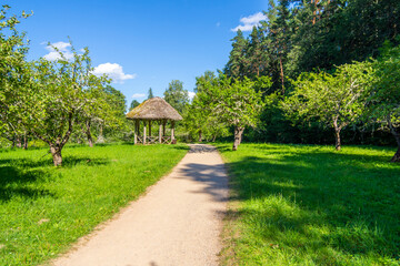 Gazebo in the Fruit Garden at the Mikhailovskoye Museum-Estate, Pushkin Mountains, Pskov Region, Russia