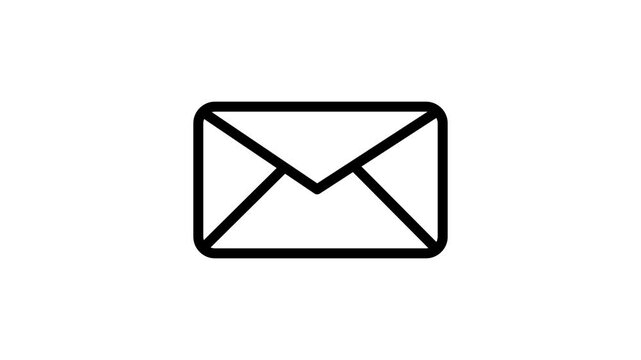 message icon animation, gmail, email notification box icon for messenger.