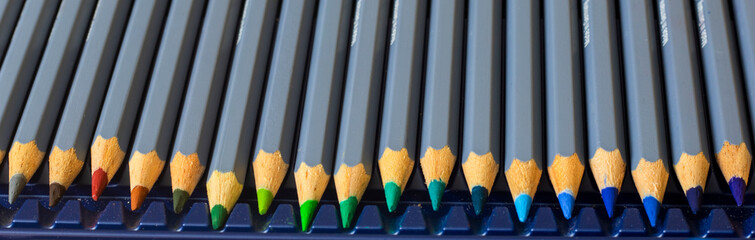 Colorful and multicolored pencils