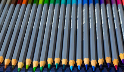 Colorful and multicolored pencils