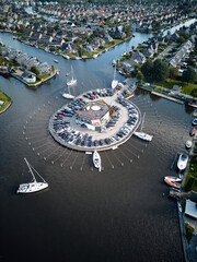 Lemmer Netherland sailing drone shot
