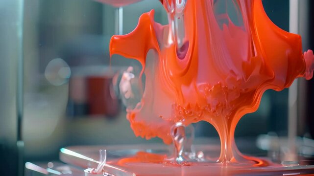 A close-up of a bioprinter creating a 3D model of coral, Capture the essence of bioprinting in a visually striking composition