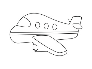 plane cartoon outline drawing