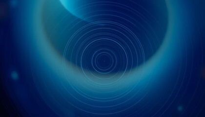 Fototapeta premium A sleek, minimalist abstract design of thin concentric circles in varying shades of blue, creating a tranquil