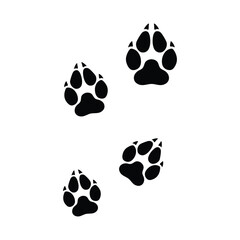 Fototapeta premium fox vector footprint icon