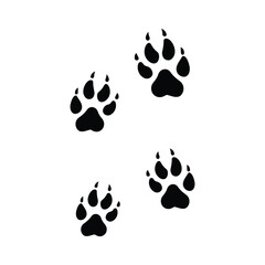 coyote vector footprint icon © Amir