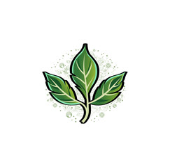 A bright autumn leaf on a white background, ideal for use in design projects related to nature, ecology and autumn themes.