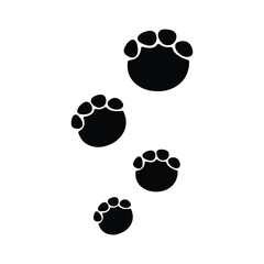 Fototapeta premium elephant vector footprint icon