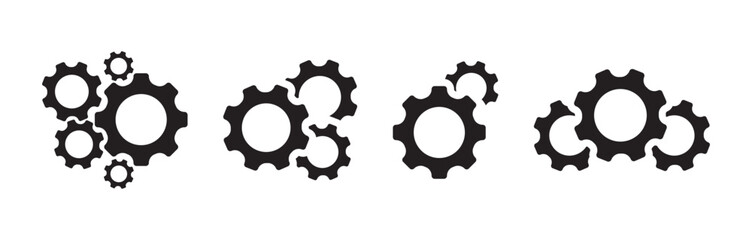 Process icon gear black