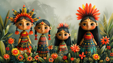 Colorful Illustration Celebrating International Mother Language Day
