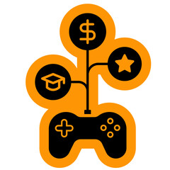 Gamification Icon, Symbol, improvement, school