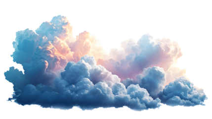 Dramatic Sky with Fluffy Clouds and Soft Light