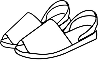 shoe sandal outline