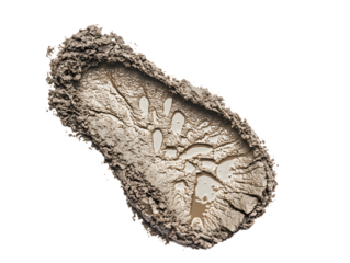 Mud Footprint with Water Droplets Texture Nature Earth Ground Footprint