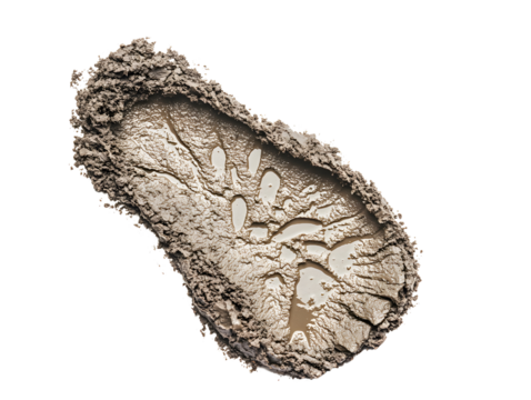 Mud Footprint with Water Droplets Texture Nature Earth Ground Footprint