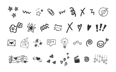 doodles object hand draw