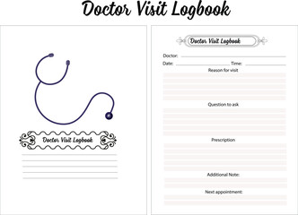 doctor appointment Visits Log Book for Amazon