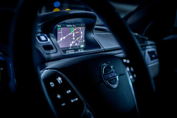 VOLVO S80 interior in the night