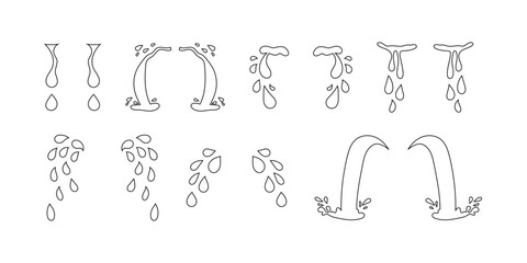 cry cartoon sad outlines vector design illustration