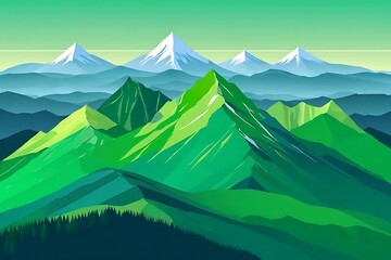 Nature and mountain landscape background. World Mountain Day Design Template Illustration in Flat Style Design