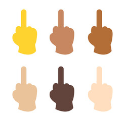 hand emoji vector symbol sign icon middle finger