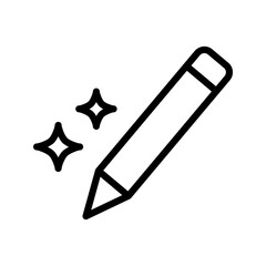 Pencil icon, vector linear icon of creative related