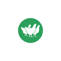 Chicken icon isolated on transparent background