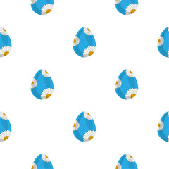 Illustration on theme seamless celebration holiday Easter with hunt colorful bright eggs