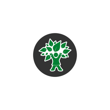 Child tree icon isolated on transparent background