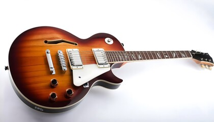 acoustic guitar isolated on white background