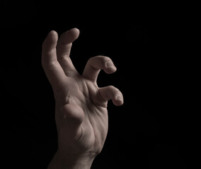 Man hand. Hands. Concept. Photo. Background. Dark. Shadow. Help. Finger. 