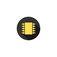 Microchip icon isolated on transparent background
