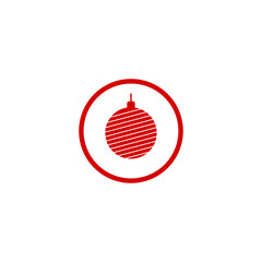 Christmas ball icon isolated on transparent background
