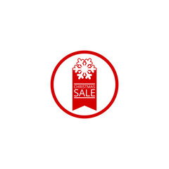 Christmas sale circle icon isolated on transparent background