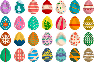 Illustration on theme celebration holiday Easter with hunt colorful bright eggs