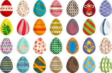 Illustration on theme celebration holiday Easter with hunt colorful bright eggs