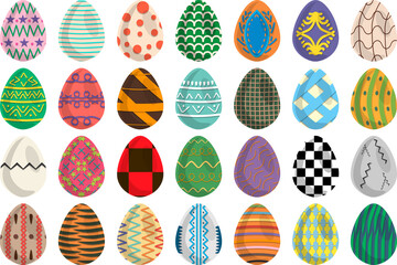 Illustration on theme celebration holiday Easter with hunt colorful bright eggs