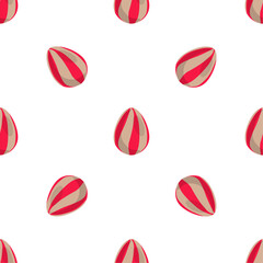 Fototapeta premium Illustration on theme seamless celebration holiday Easter with hunt colorful bright eggs