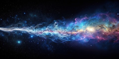 Obraz premium Abstract cosmic background with vibrant colors reflected in water