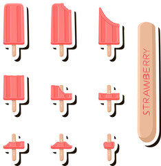 Big colorful set different forms natural dessert ice cream of consisting various ingredients