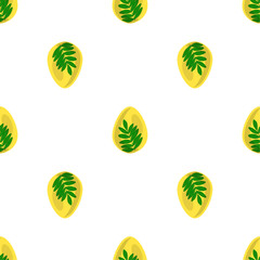 Illustration on theme seamless celebration holiday Easter with hunt colorful bright eggs