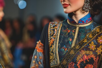 A fashion show featuring traditional and modern fusion attire from different cultures