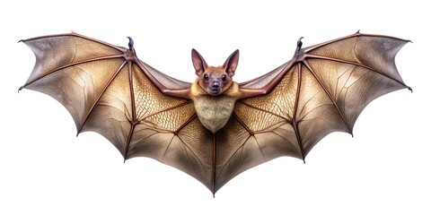 Abstract dance of a flying bat in symmetrical composition