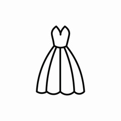 bridal gown icon sign vector
