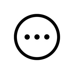 Obraz premium Circle ellipsis icon in black and outline style